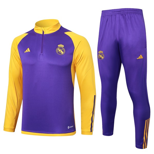 Sweatshirts Real Madrid 2024-25 Lila Gelb